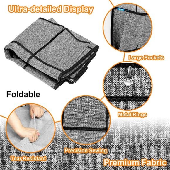 Over Door Shoe Organizer 24 Pocket Hanging Closet Rack Storage for Men Women Kid - Picture 4 of 7